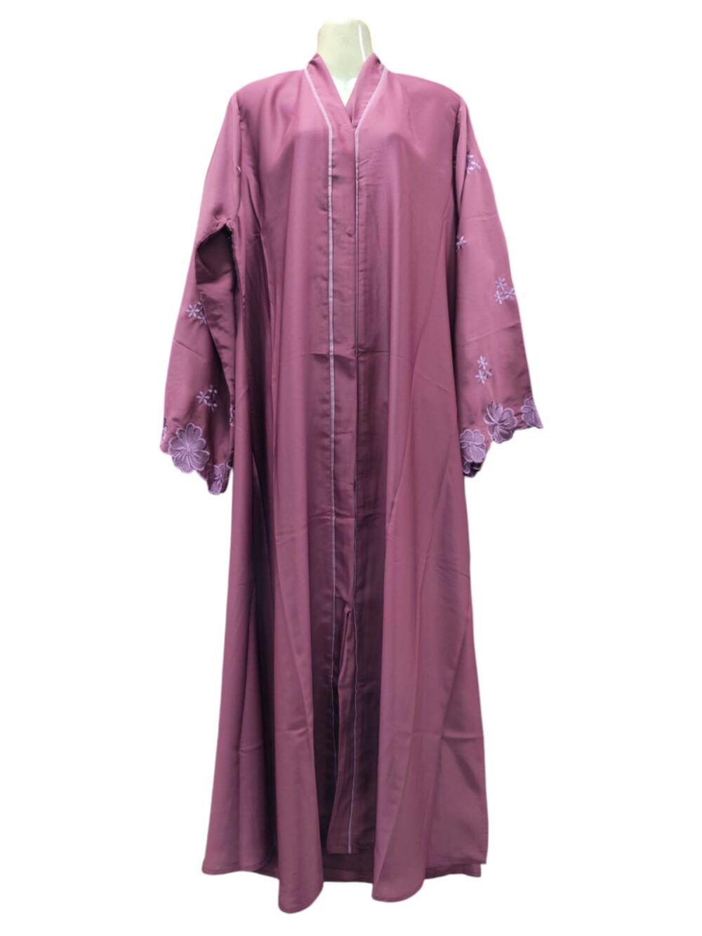 Cutwork Sleeves Abaya Front Open - Image 7