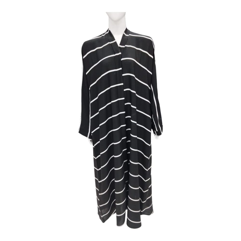 White Stripes Abaya - Image 4