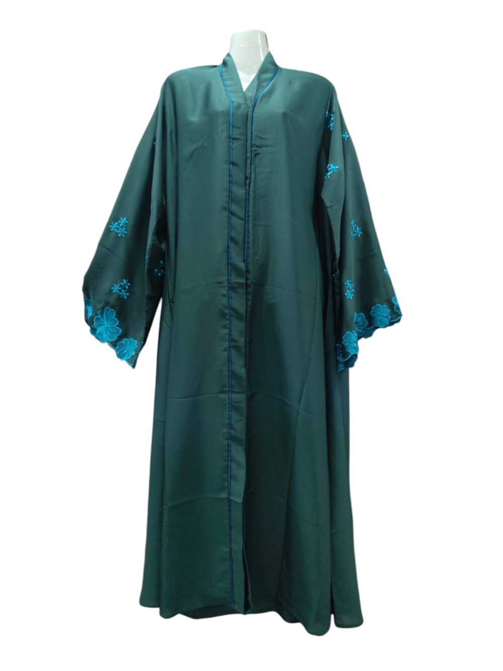 Cutwork Sleeves Abaya Front Open - Image 10