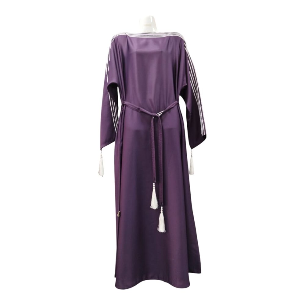 White piping abaya - Image 9