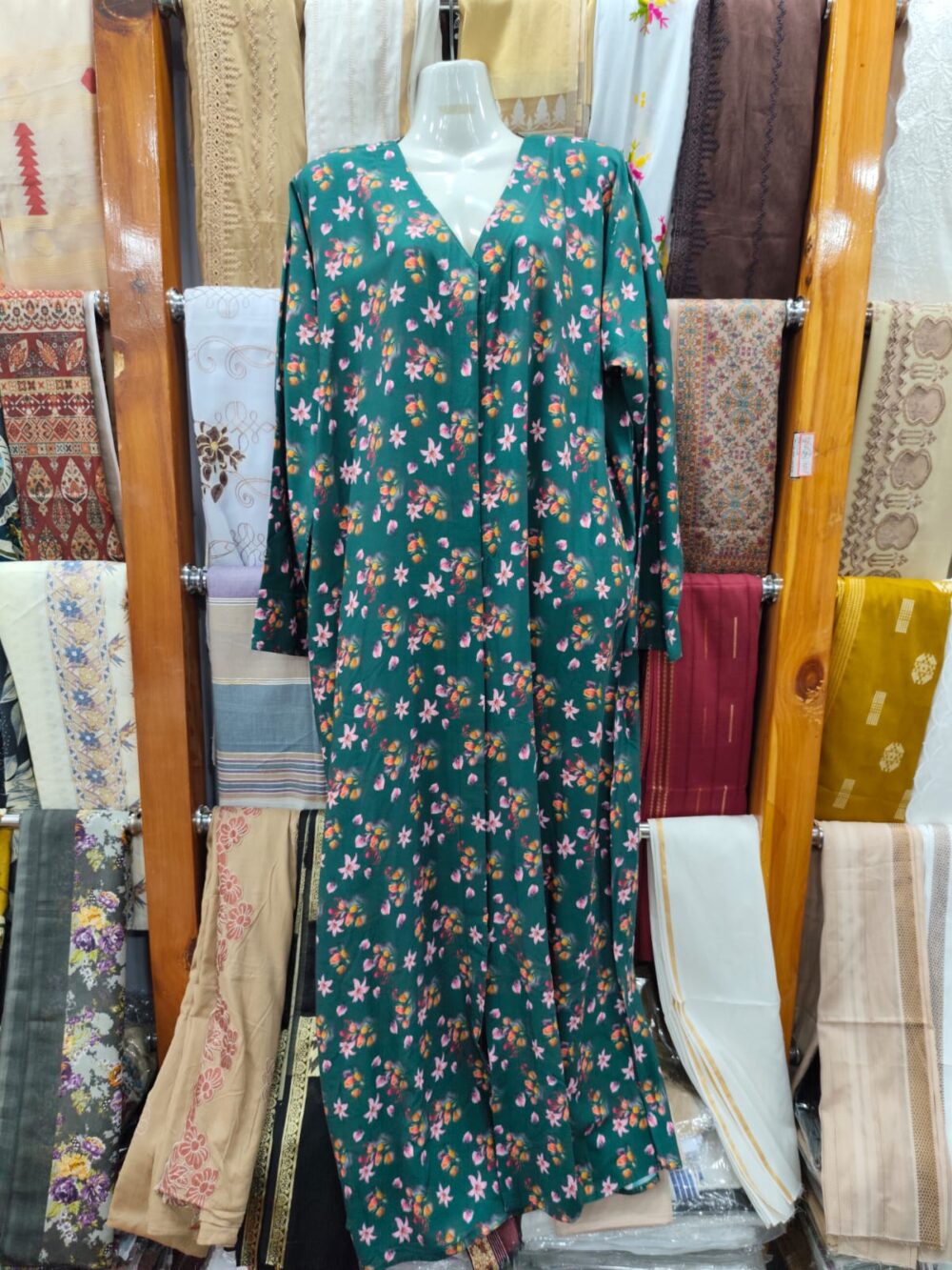 Printed Arabic Lawn Abaya - Image 4