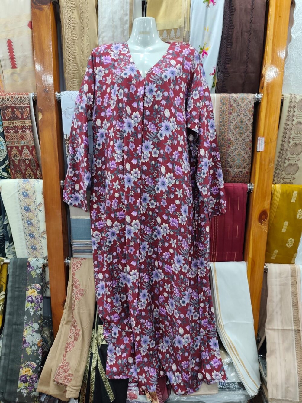 Printed Arabic Lawn Abaya - Image 3