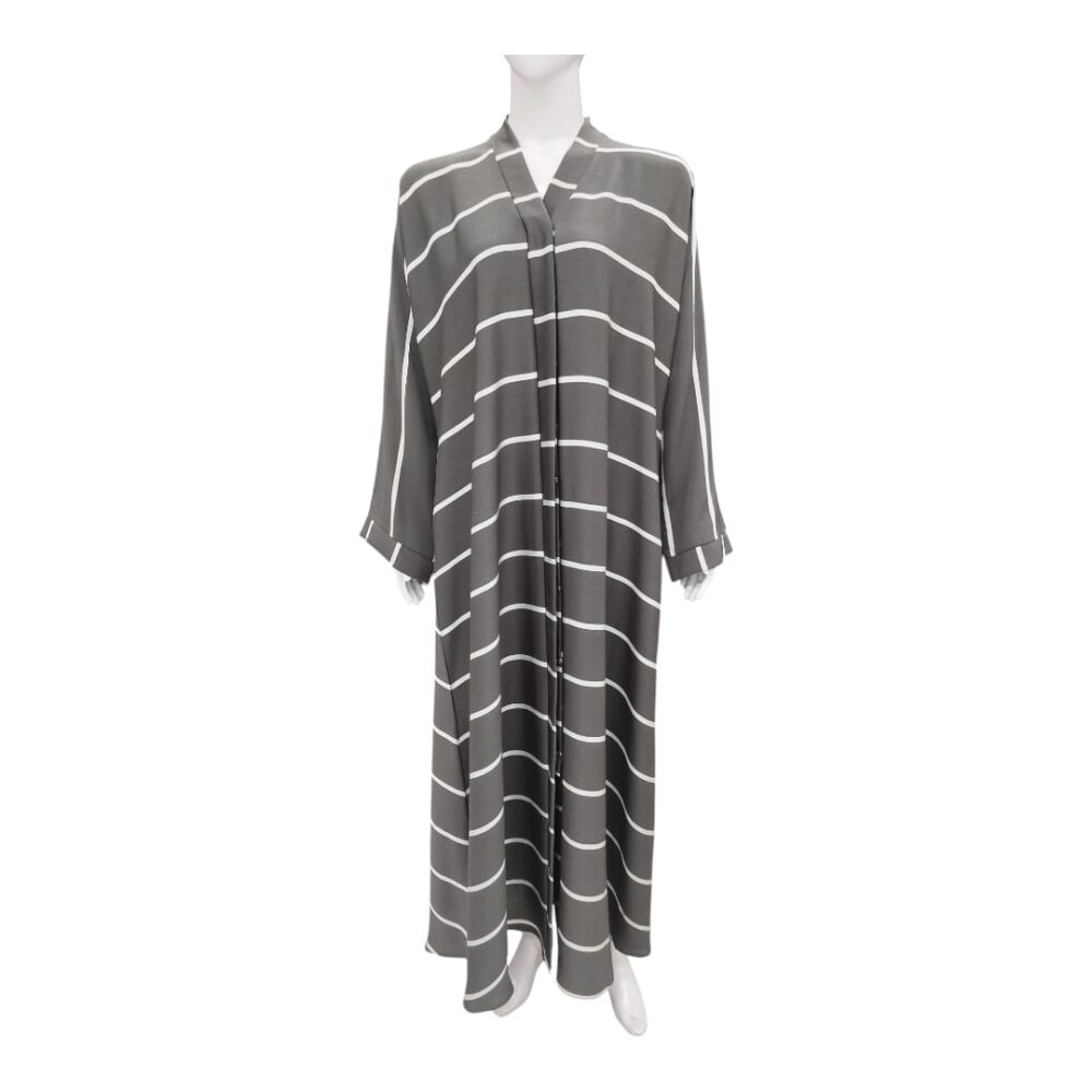 White Stripes Abaya - Image 3