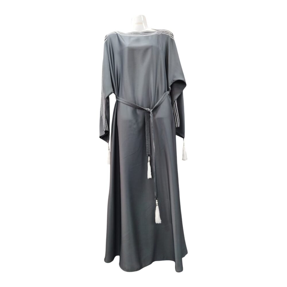 White piping abaya - Image 8