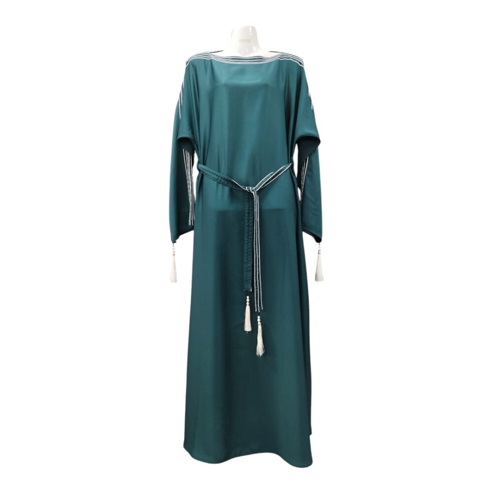 White piping abaya - Image 7