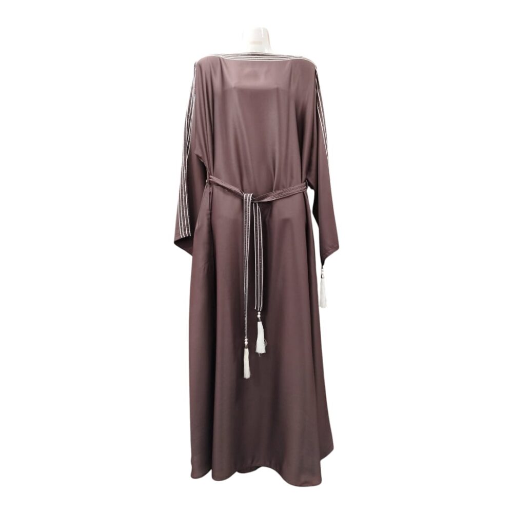 White piping abaya - Image 4