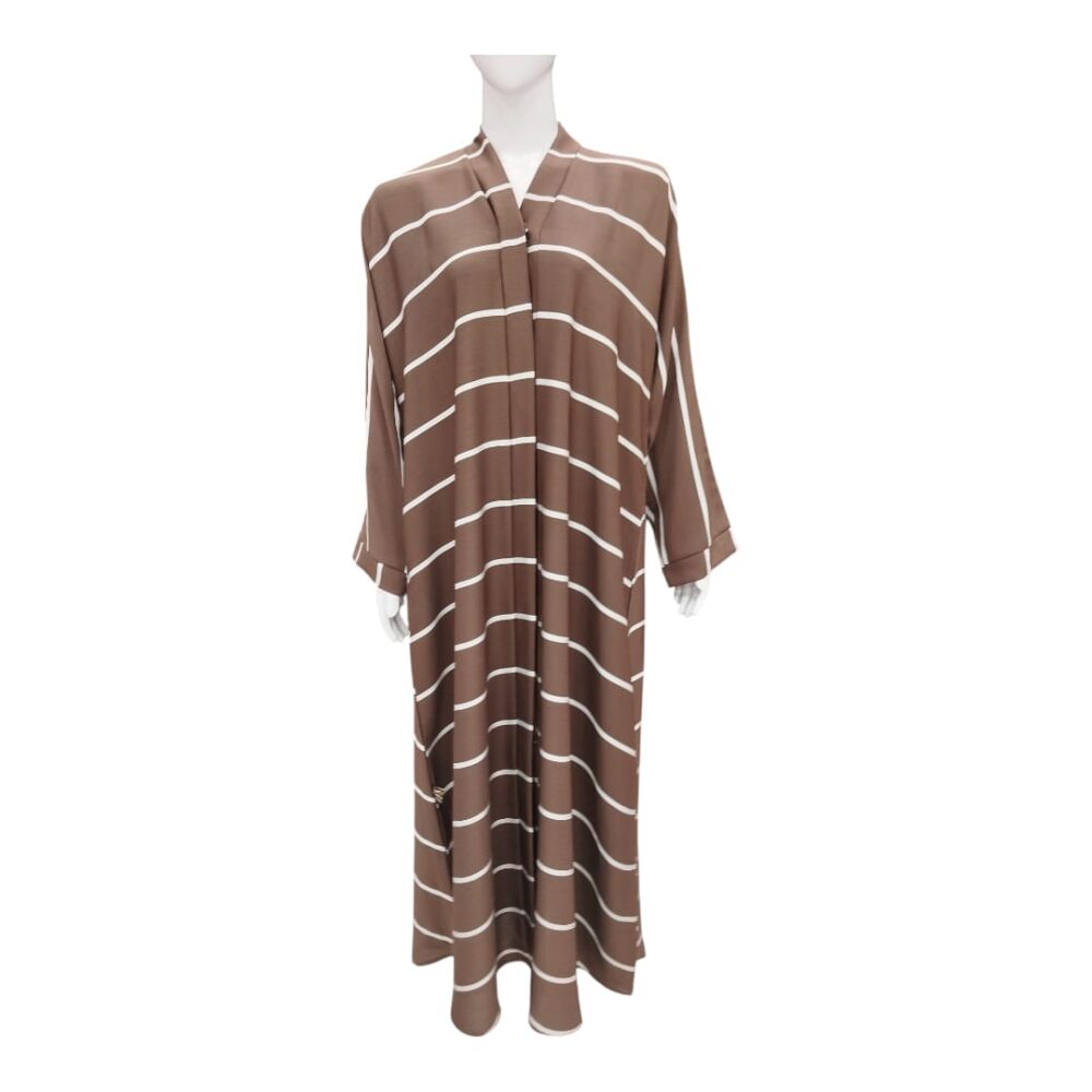 White Stripes Abaya - Image 6