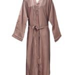 Zoom White Piping Abaya Front Closed