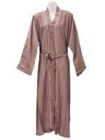 Zoom White Piping Abaya Front Closed