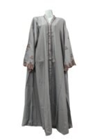 Cutwork Sleeves Abaya Front Open - Image 6