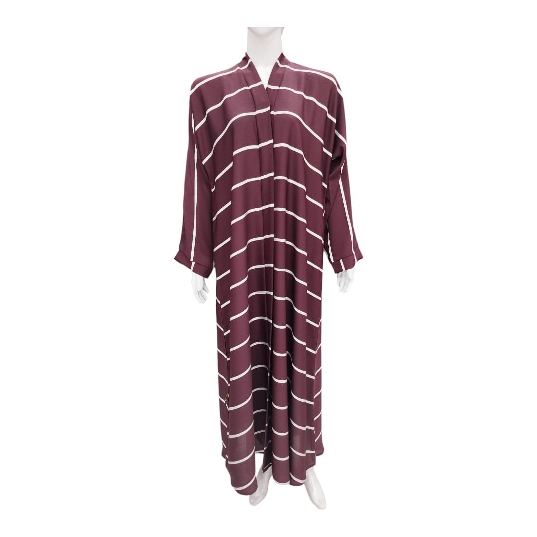 84d17b02-6de8-4465-943f-eb7de7e35f59-1.jpeg White Stripes Abaya - Image 1