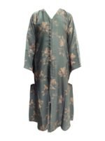 Printed Front Open Abaya - Image 5