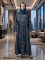 Printed Full Flare Abaya