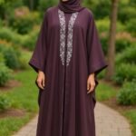 Front embroidery kaftaan abaya