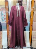 Cutwork Sleeves Abaya - Image 3