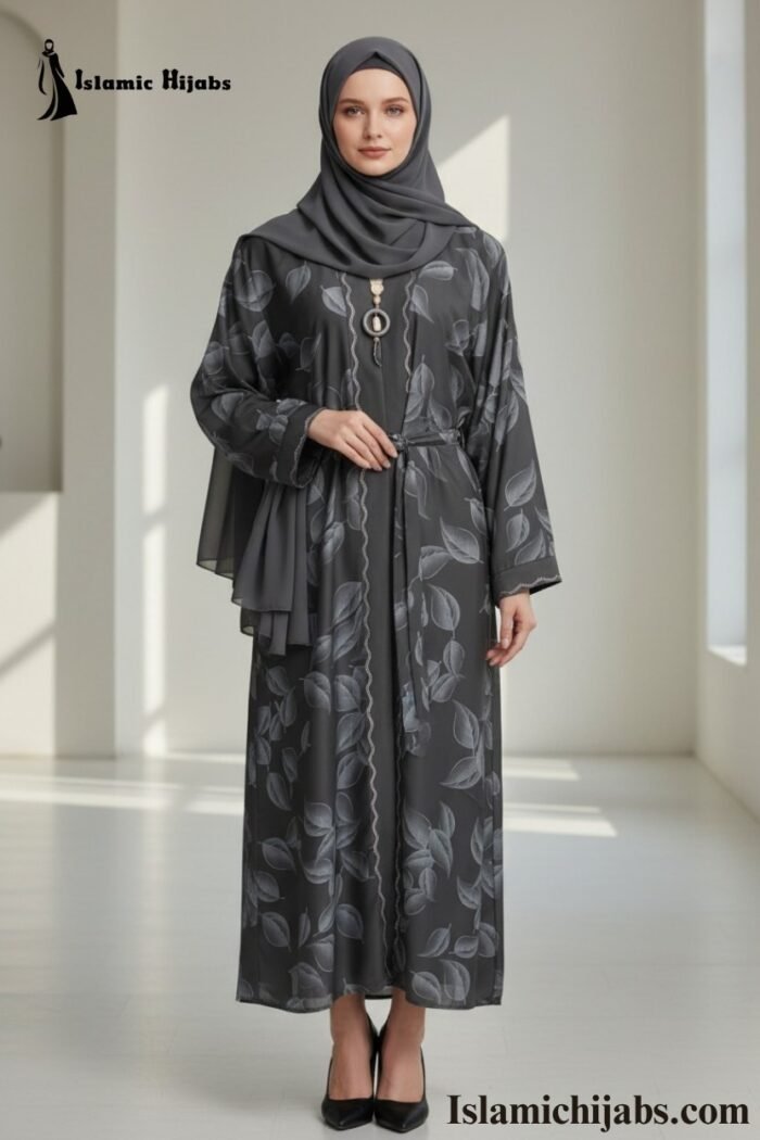 Digital Print Abaya